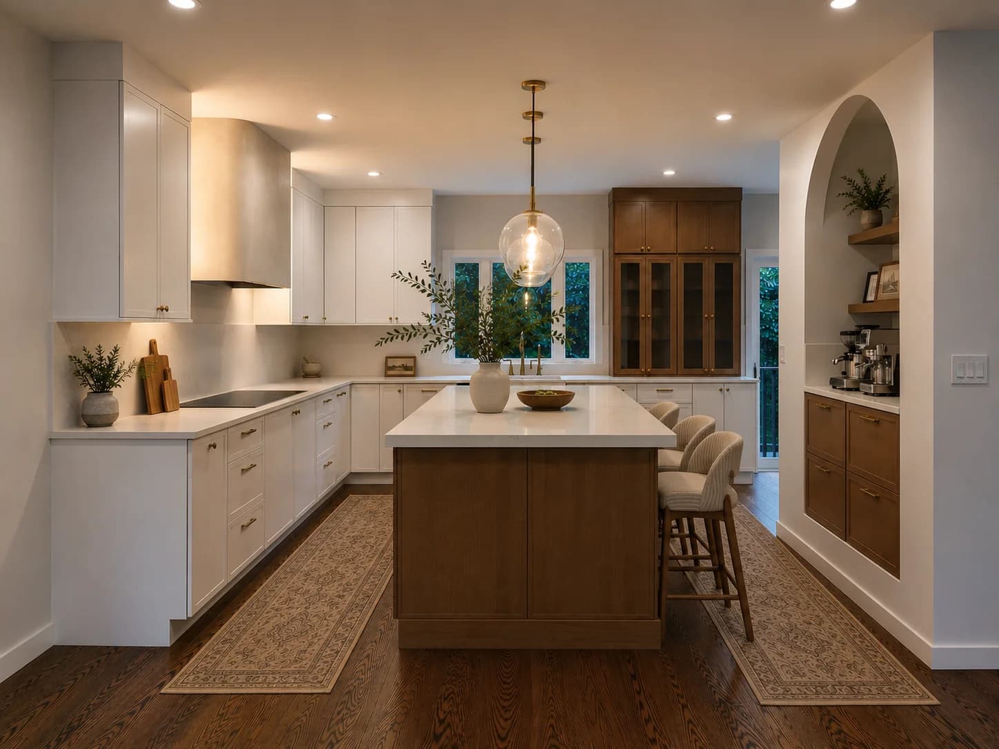 Kitchen island and custom cabinetry