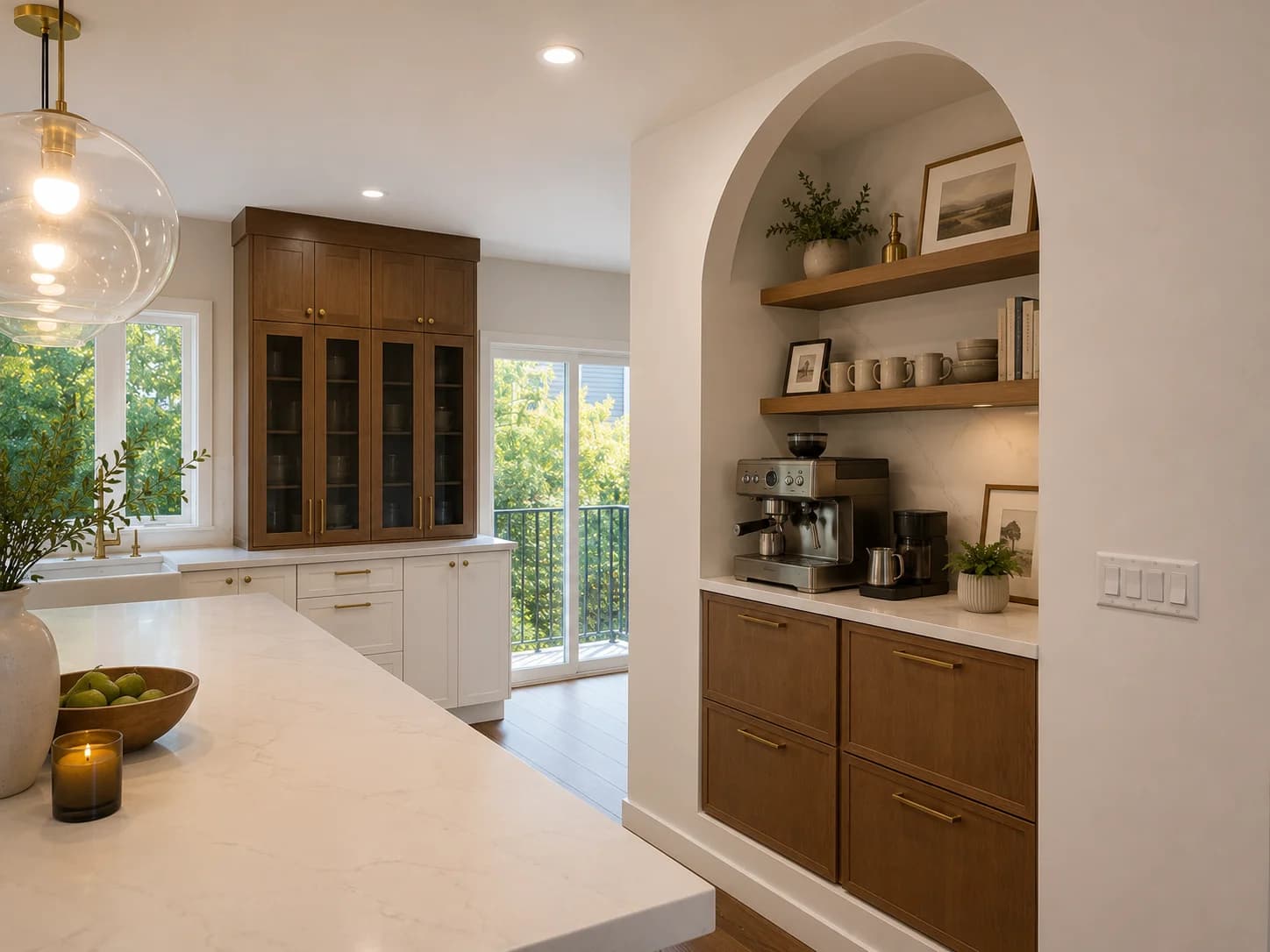 Arched coffee bar